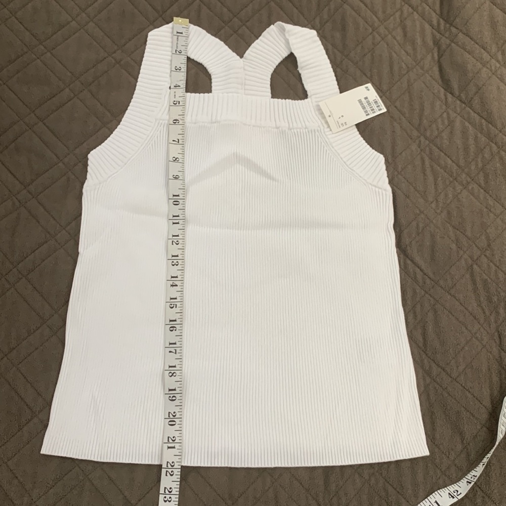 H & M White NWT Rib Knit Top size Large - Picture 11 of 17